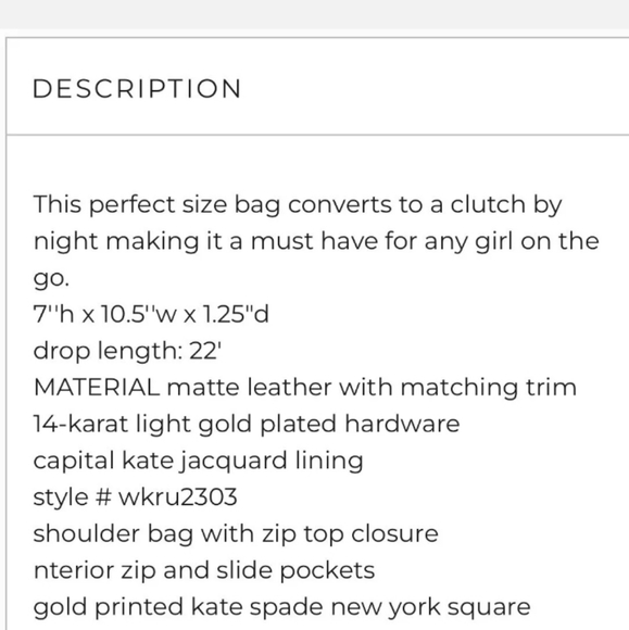 Kate Spade Primrose Black Leather Crossbody Bag Purse Womens - Picture 7 of 10